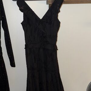 Heartloom Black Ruffle Maxi Dress